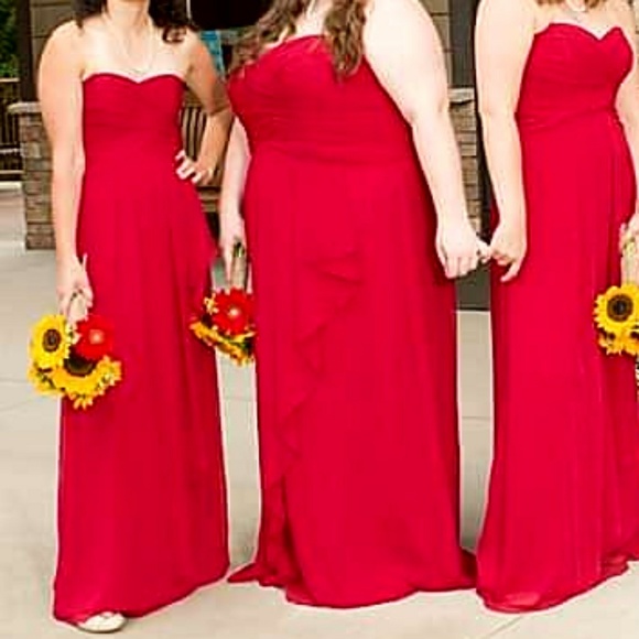 David Bridal's Sweetheart Bridesmaid Long Dress - Picture 3 of 3